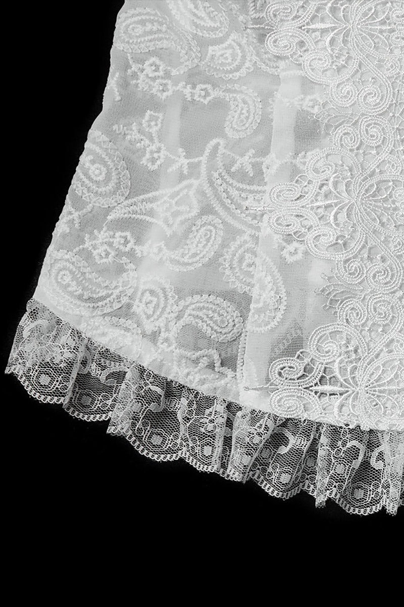 Ghostlace Puff Sleeve Top [White] - Image 8