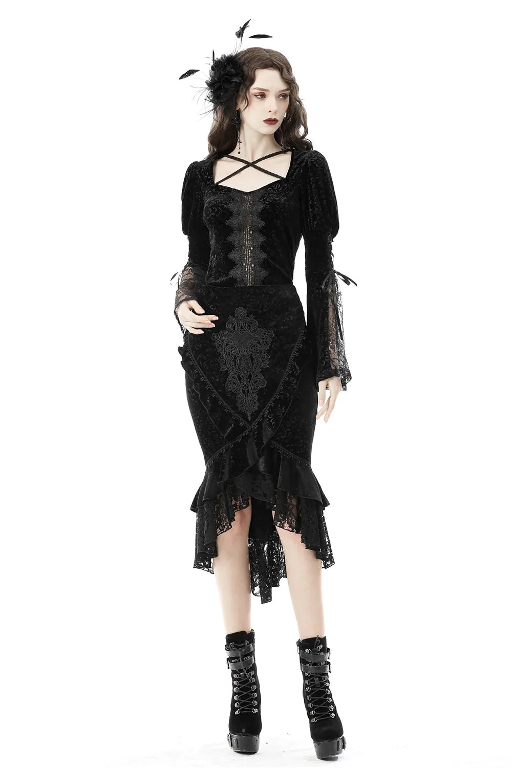 Ghostling Vintage Goth Skirt - Image 3