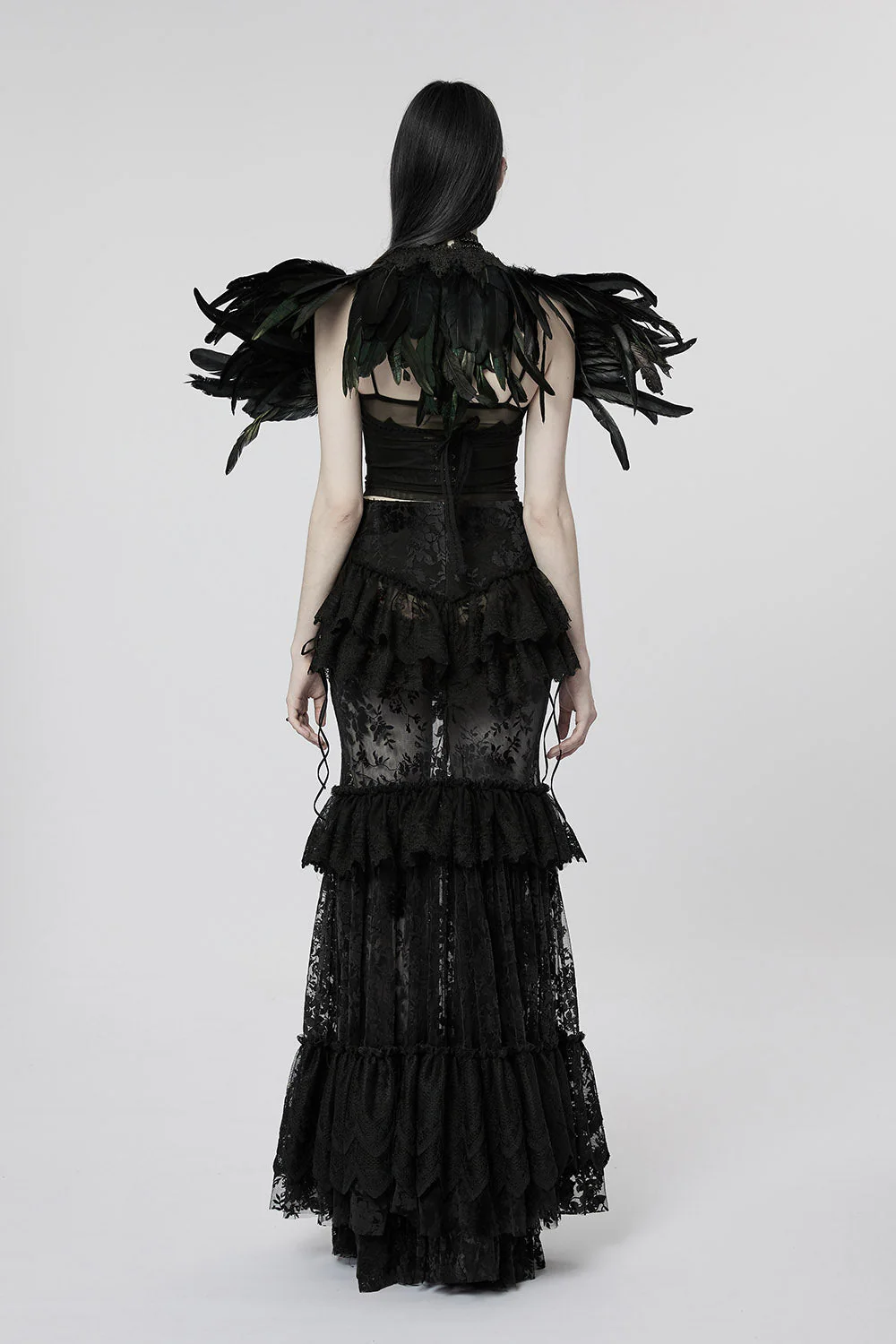Ghostlore Lace Maxi Skirt [BLACK] - Image 5