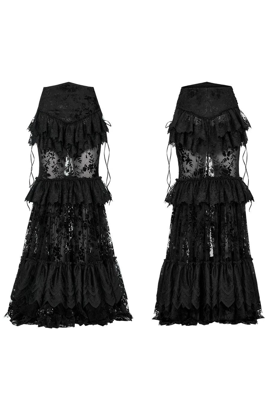 Ghostlore Lace Maxi Skirt [BLACK] - Image 6