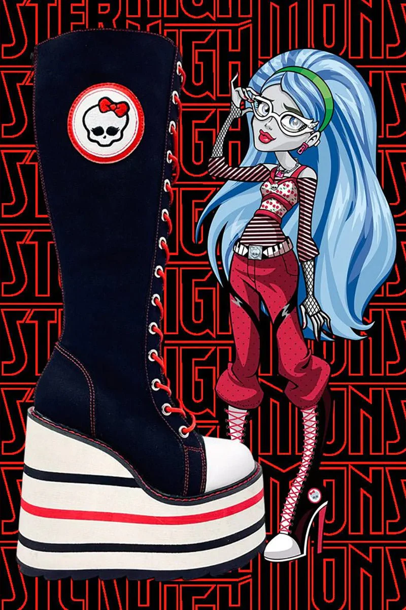 Ghoul Platform Sneakers [BLACK/WHITE] - Image 11