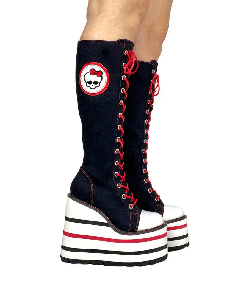 Ghoul Platform Sneakers [BLACK/WHITE] - Image 3