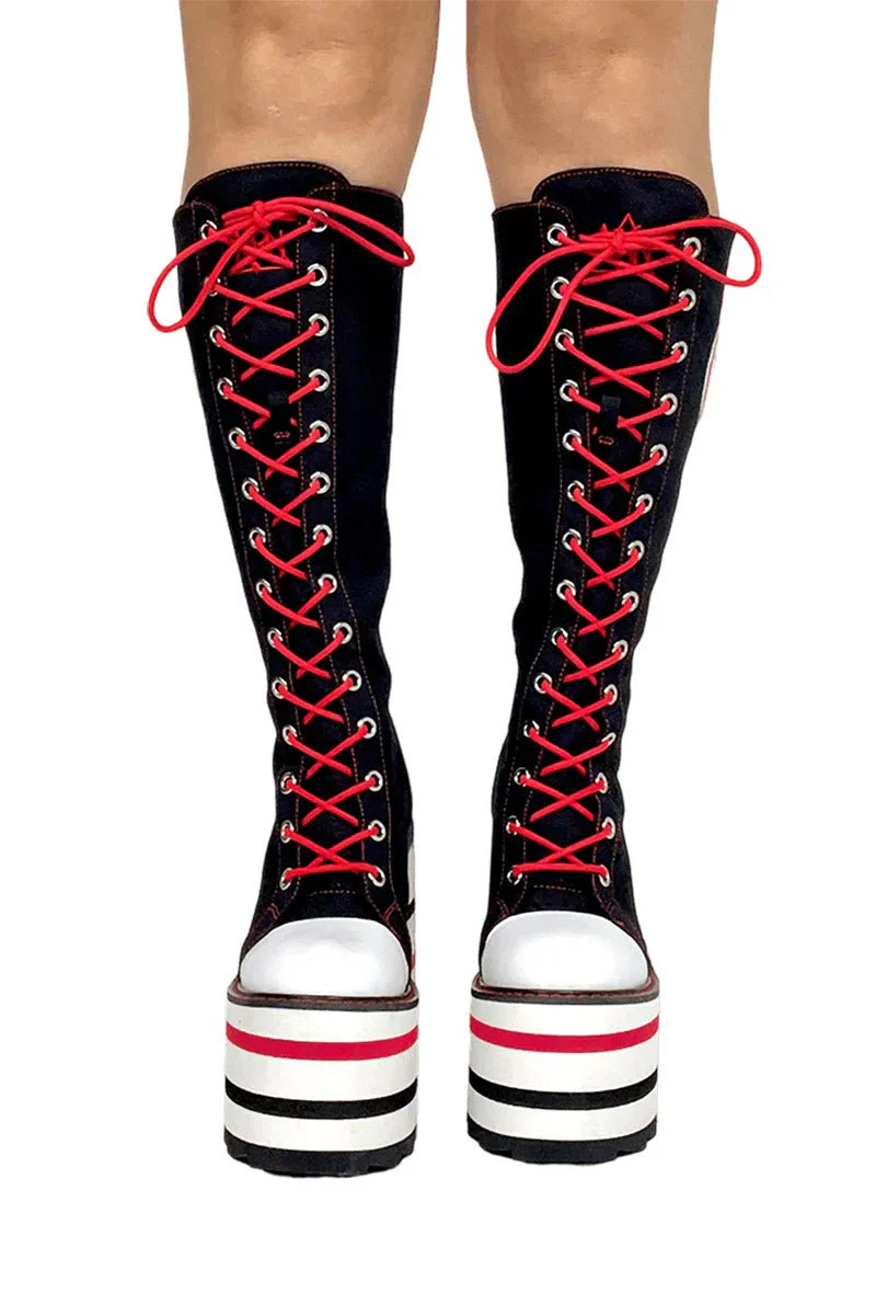 Ghoul Platform Sneakers [BLACK/WHITE] - Image 6