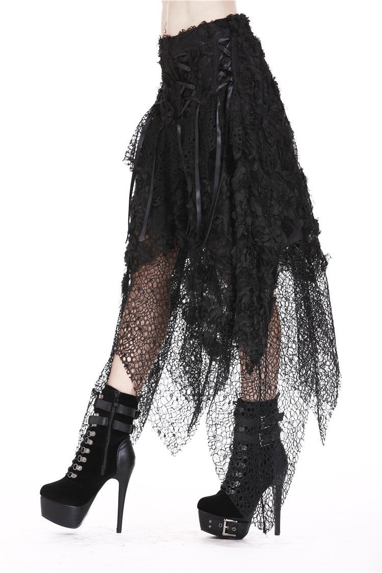 Goth Rose Garden Irregular Skirt - Image 2