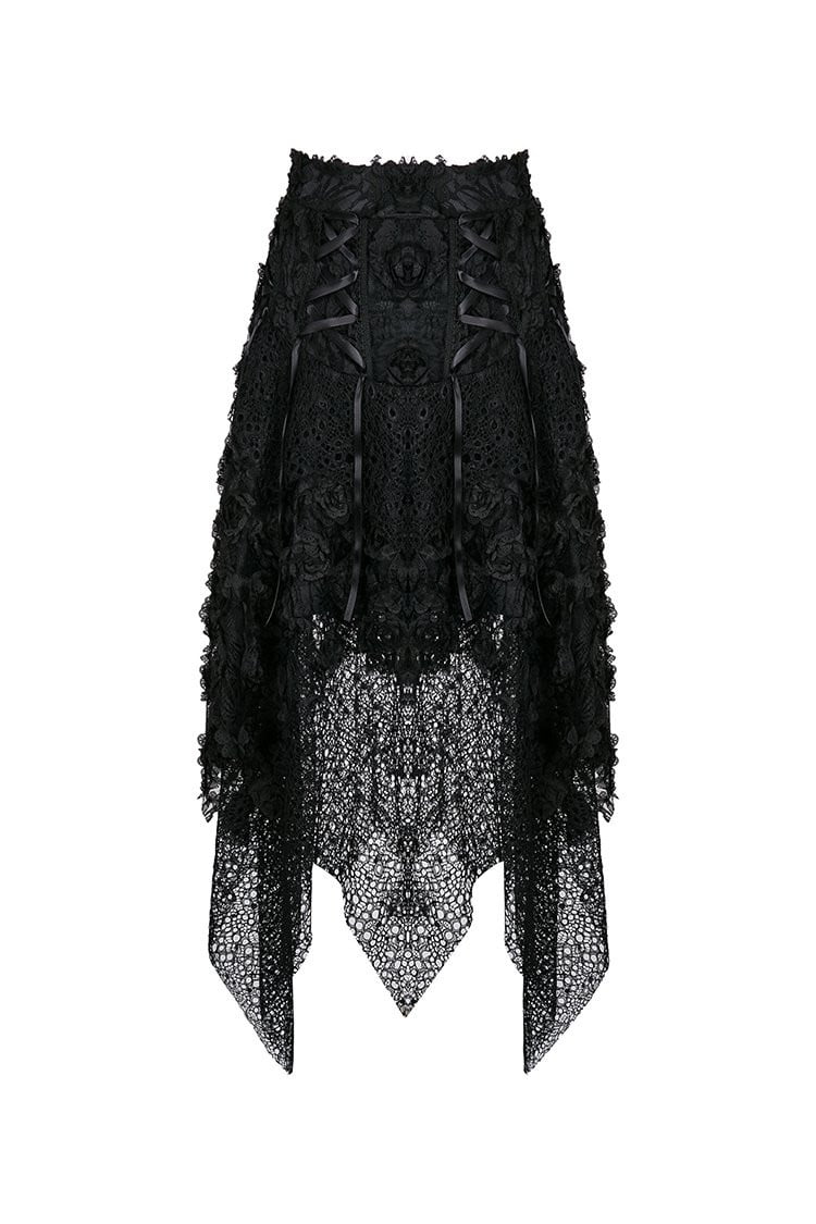 Goth Rose Garden Irregular Skirt - Image 7