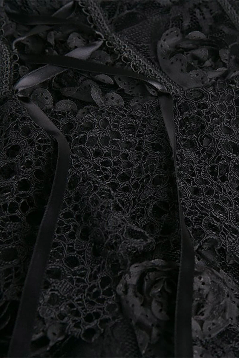 Goth Rose Garden Irregular Skirt - Image 9