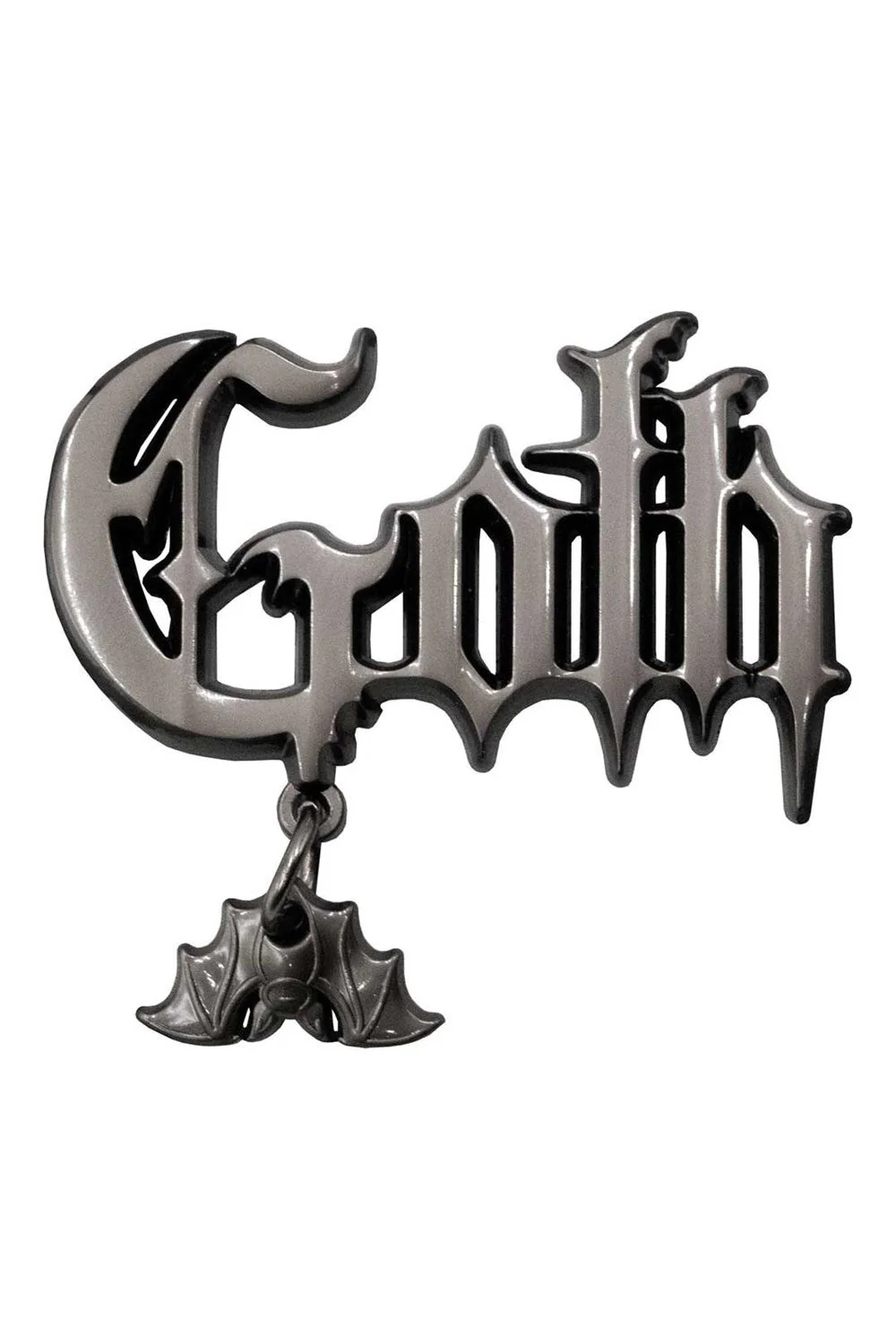 Goth Text Enamel Pin