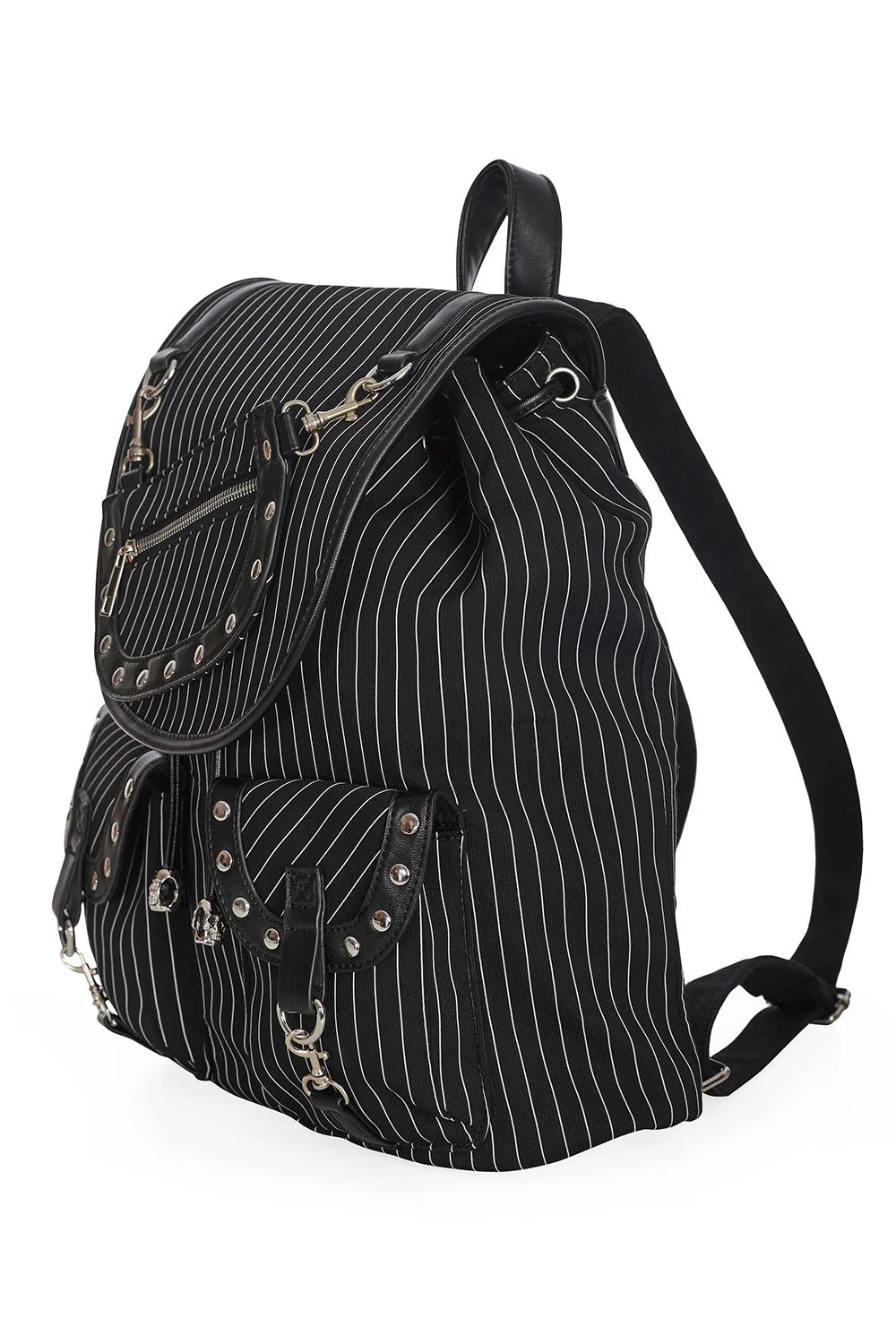 Gothfather Pinstripe Backpack [BLACK] - Image 3