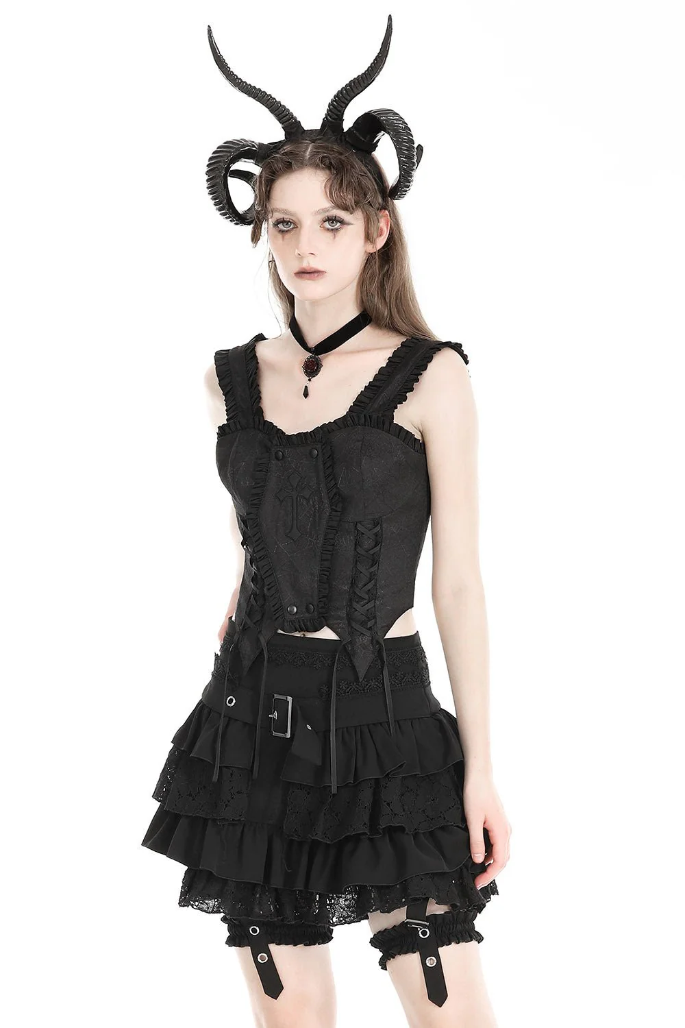 Gothic Coffin Corset Top - Image 3