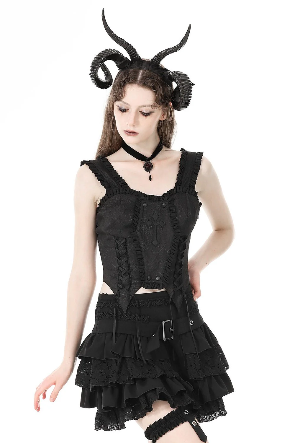 Gothic Coffin Corset Top - Image 7