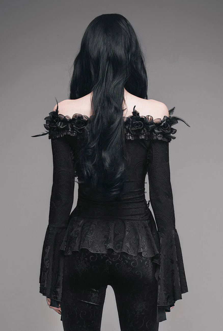 Gothic Coquette Off Shoulder Top - Image 4