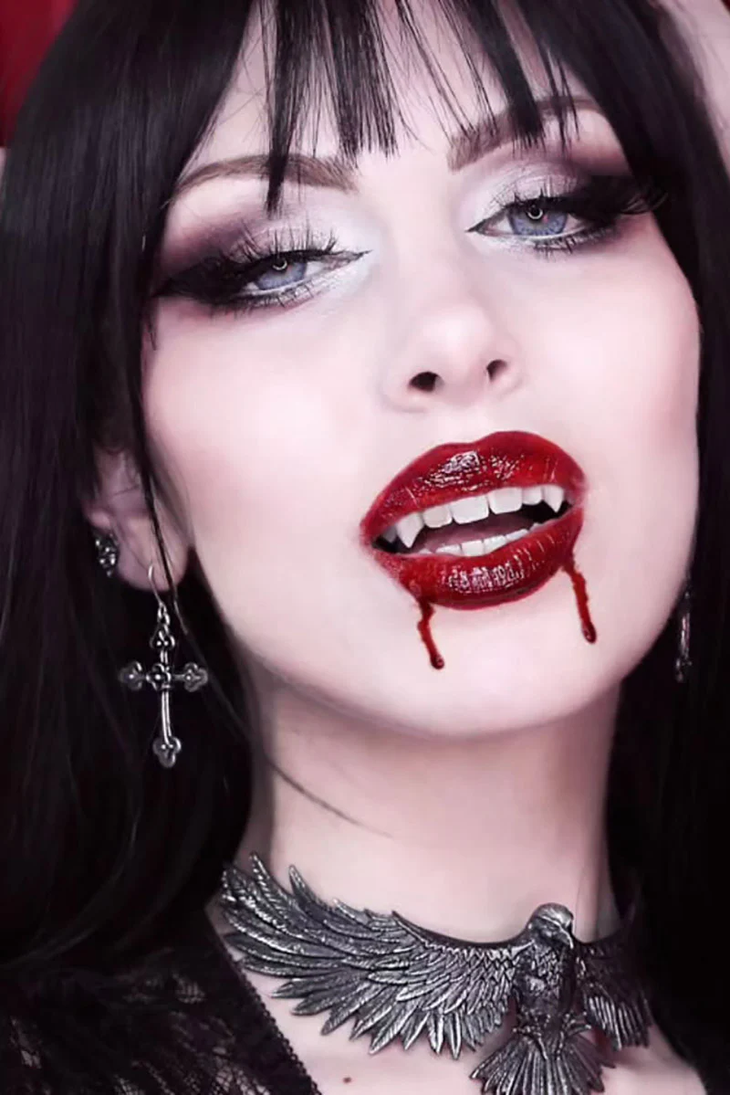 Gothic Devotion Crosses Earrings - Image 2