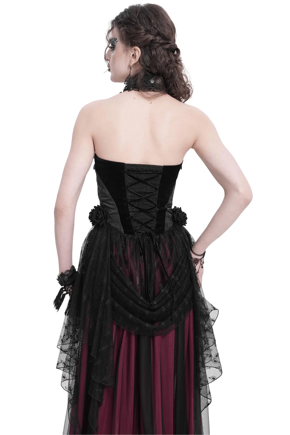Gothic Fairytale Halter Top with Mesh Skirt - Image 7