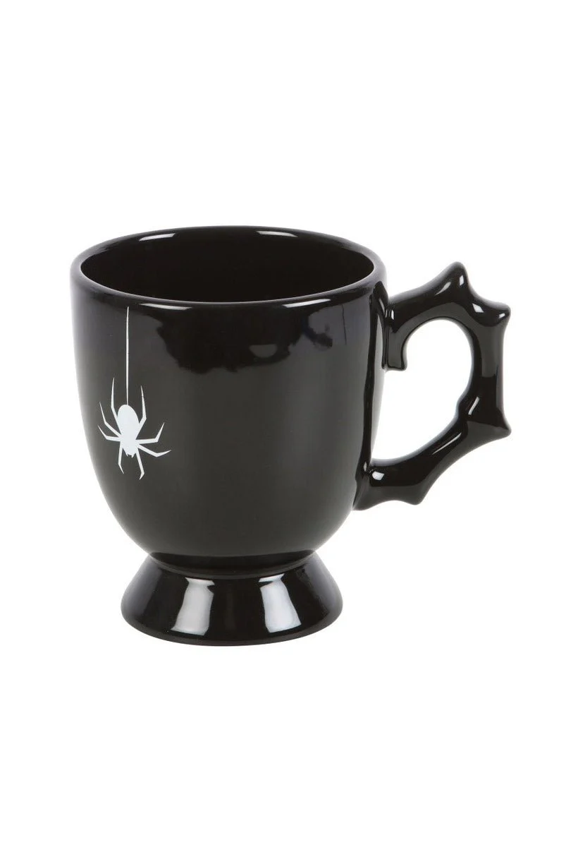 Gothic Halloween Black Spider Teacup - Image 2