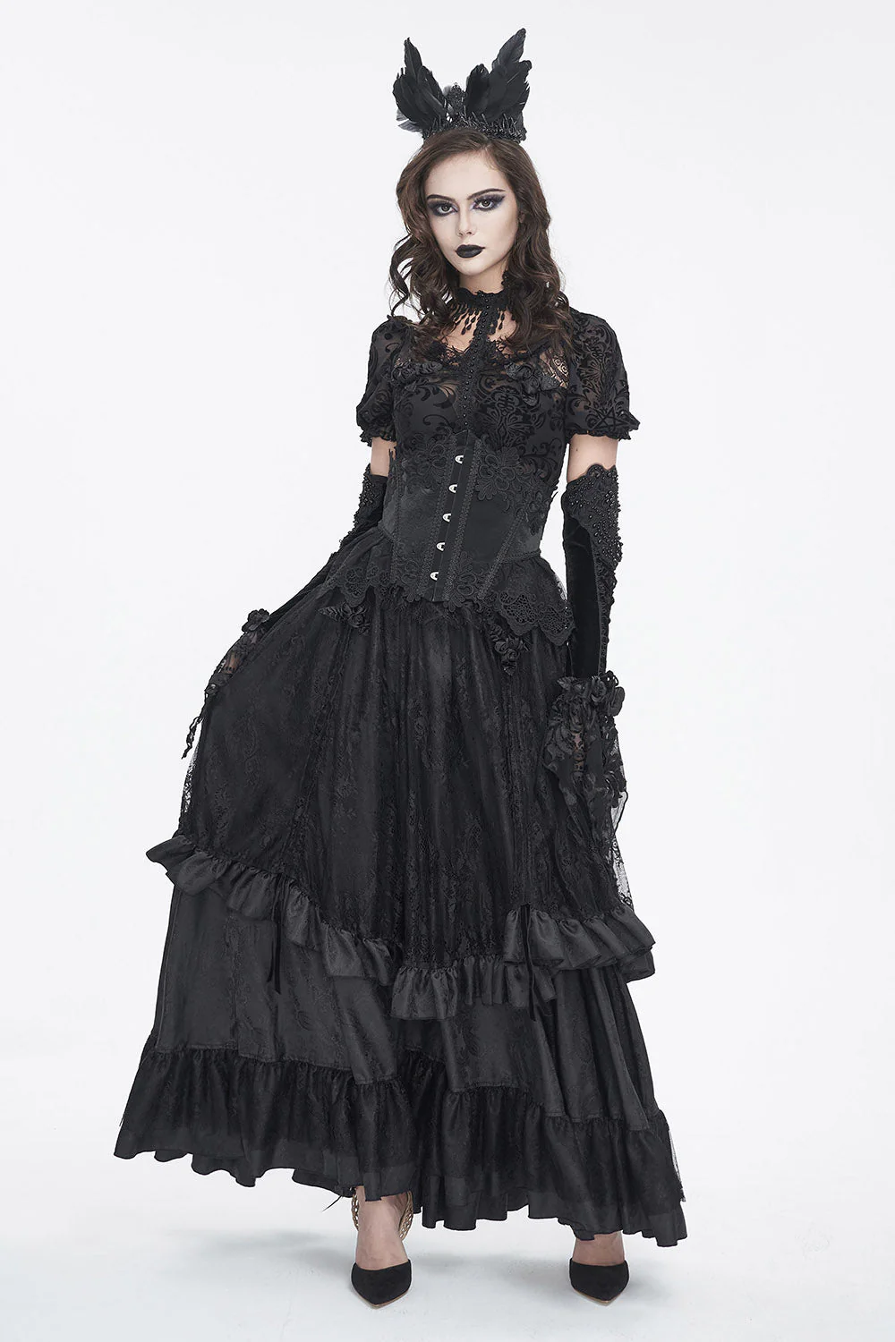 Gothic Manor Ruffled Skirt - Image 6