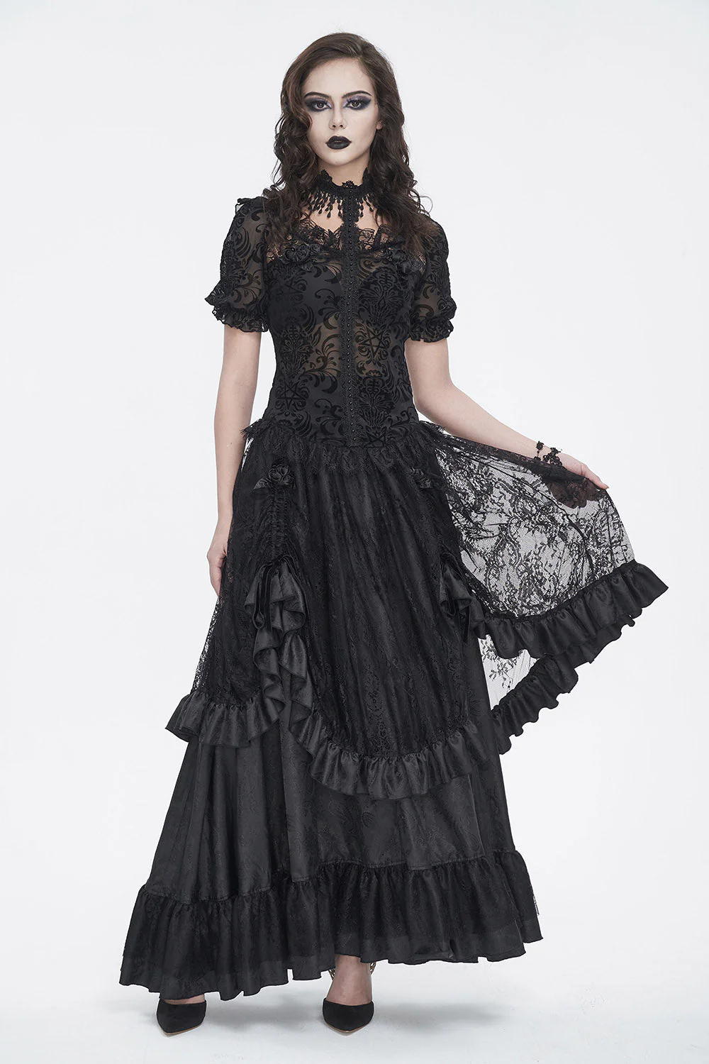 Gothic Manor Ruffled Skirt - Image 7