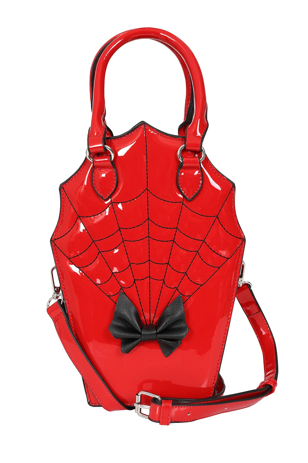 Gothic Pinup Spiderweb Purse [Red] - Image 3