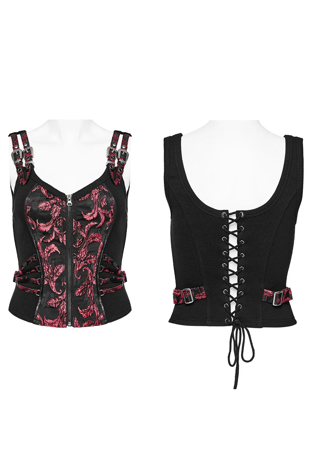 Gothic Renaissance Corset Top [Black/Red] - Image 5