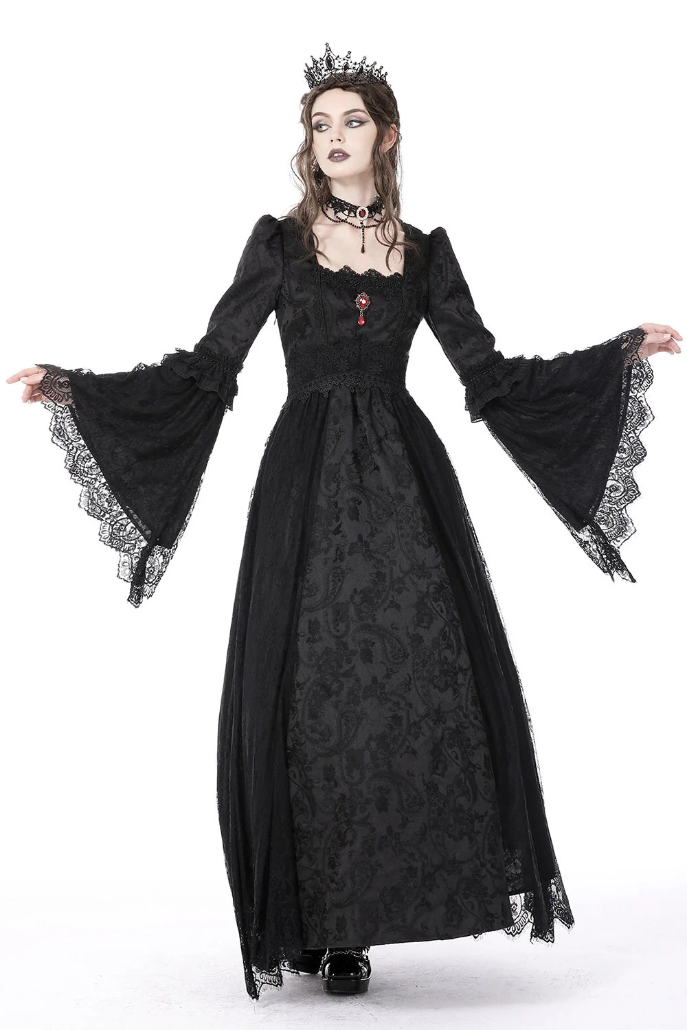 Gothic Renaissance Maxi Dress - Image 4