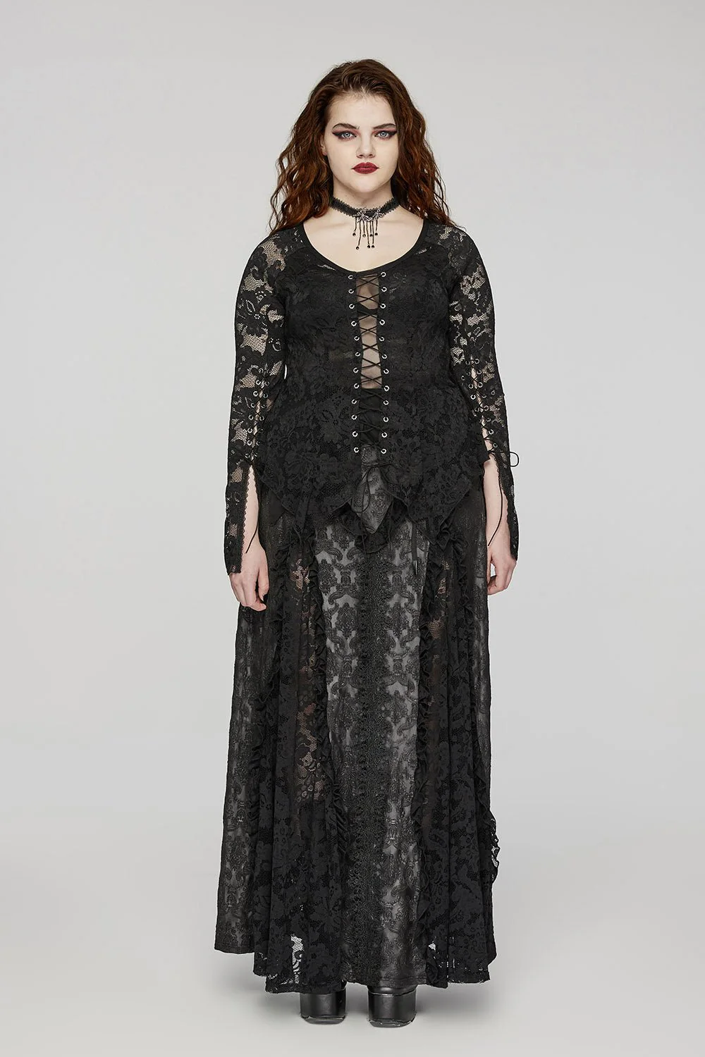 Gothic Renaissance Ruffled Skirt [Plus Size] - Image 2