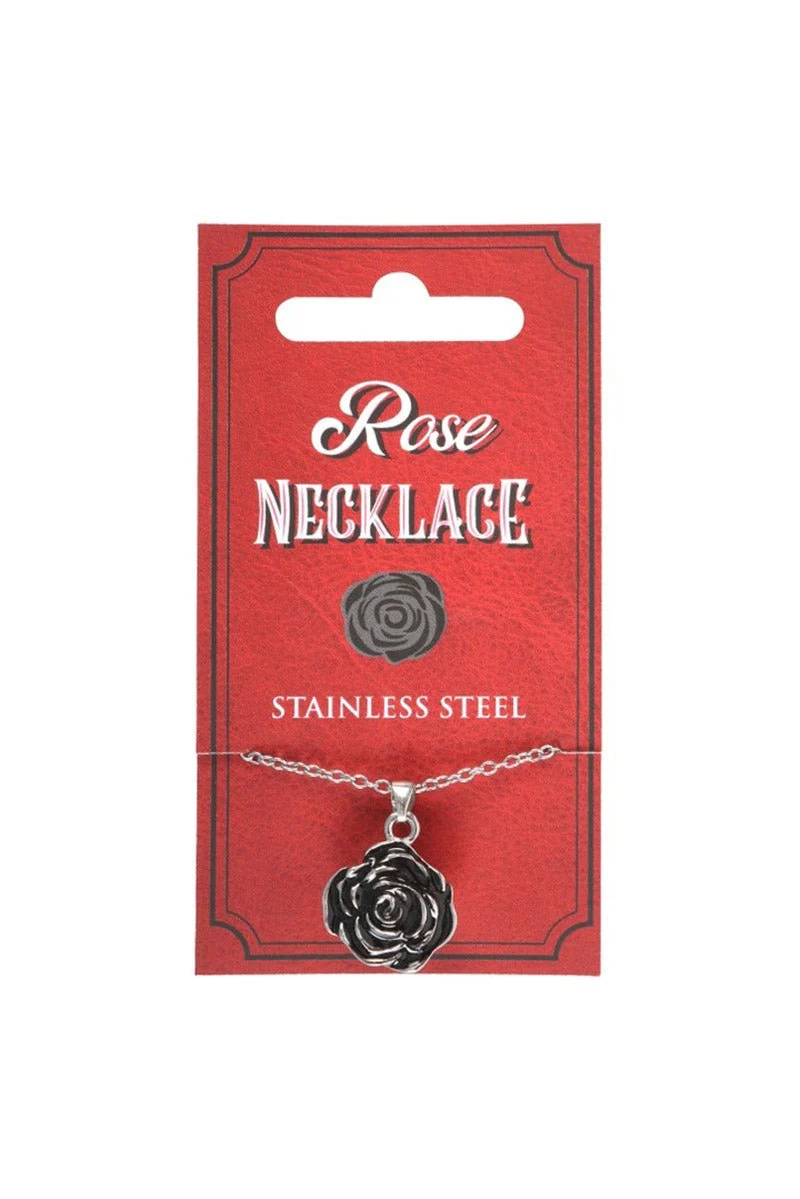 Gothic Rose Pendant Necklace - Image 2