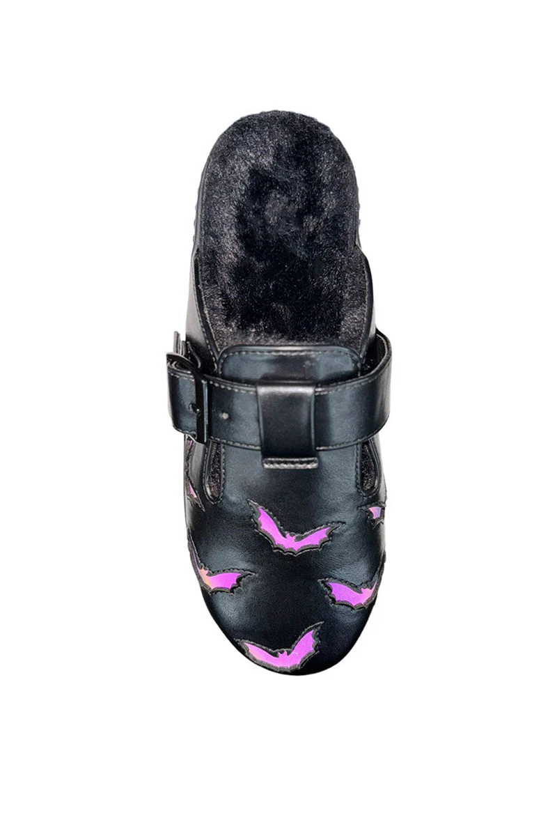 Grave Bat Slip-On Platforms [Black/Reflective] - Image 5