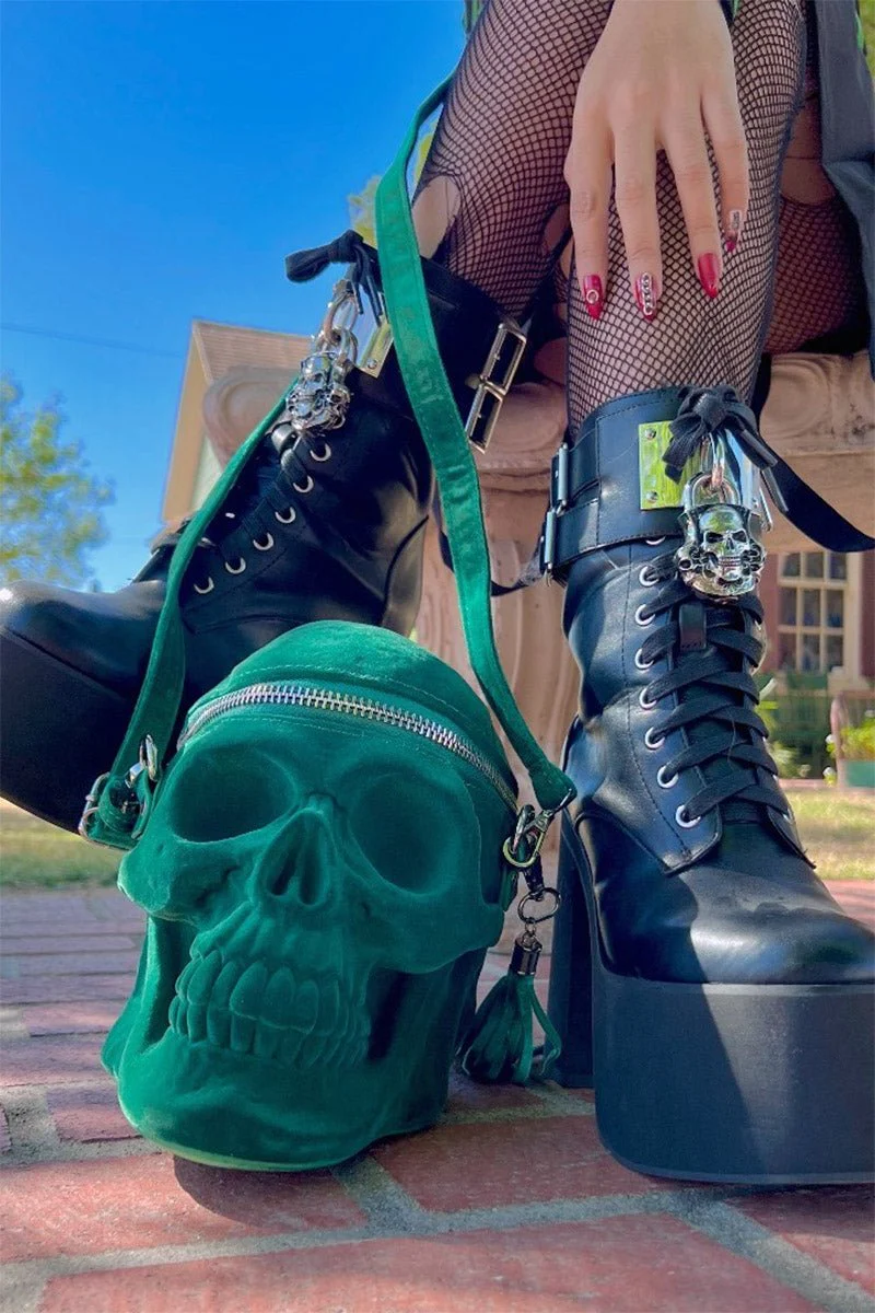 Grave Digger Skull Handbag [Green] - Image 6