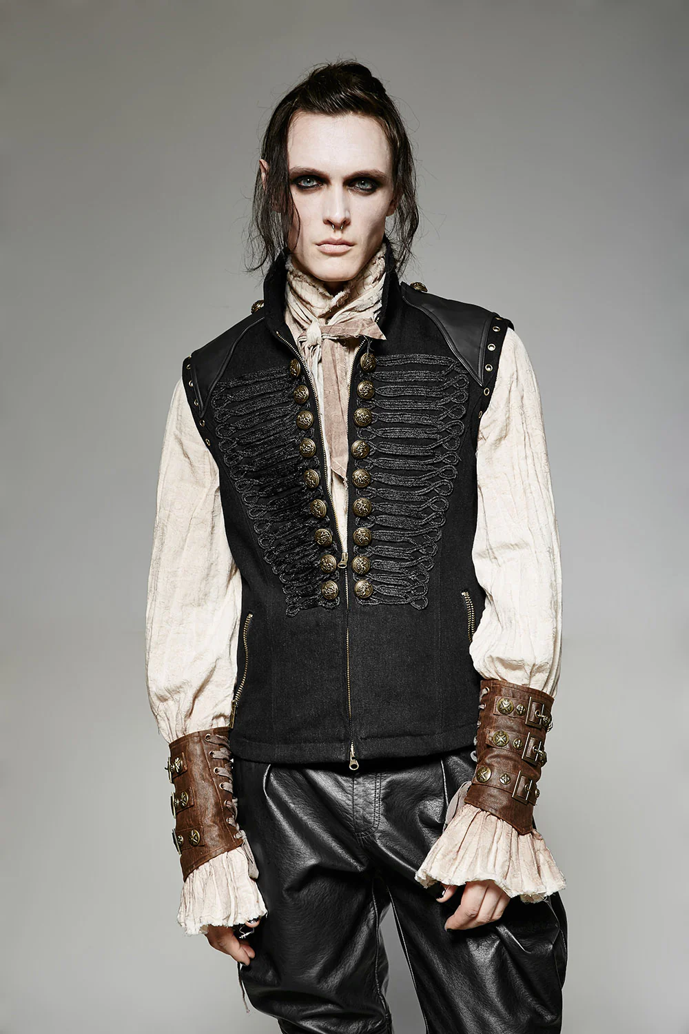 Grave March Black Cotton Vest - Image 11