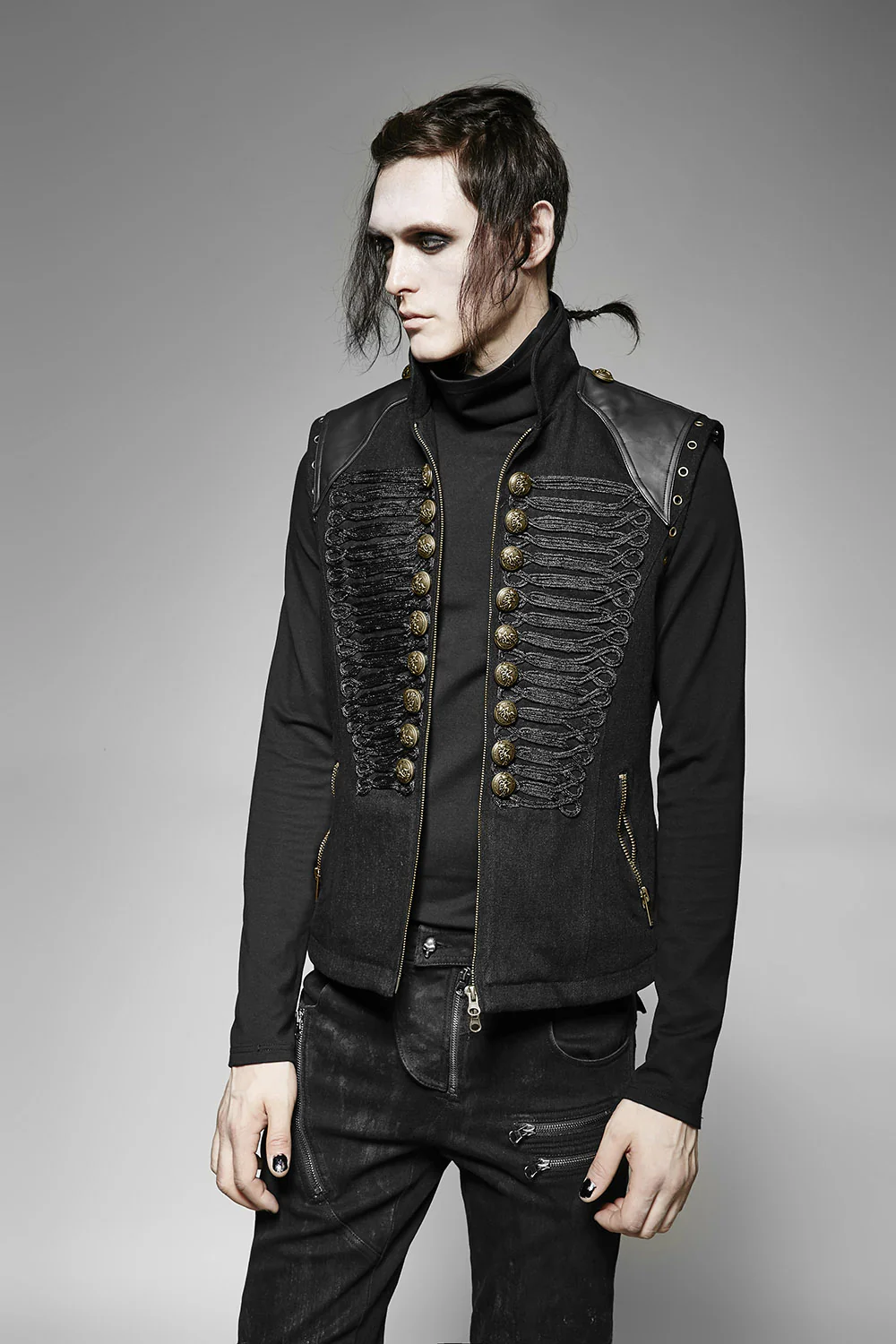 Grave March Black Cotton Vest - Image 2