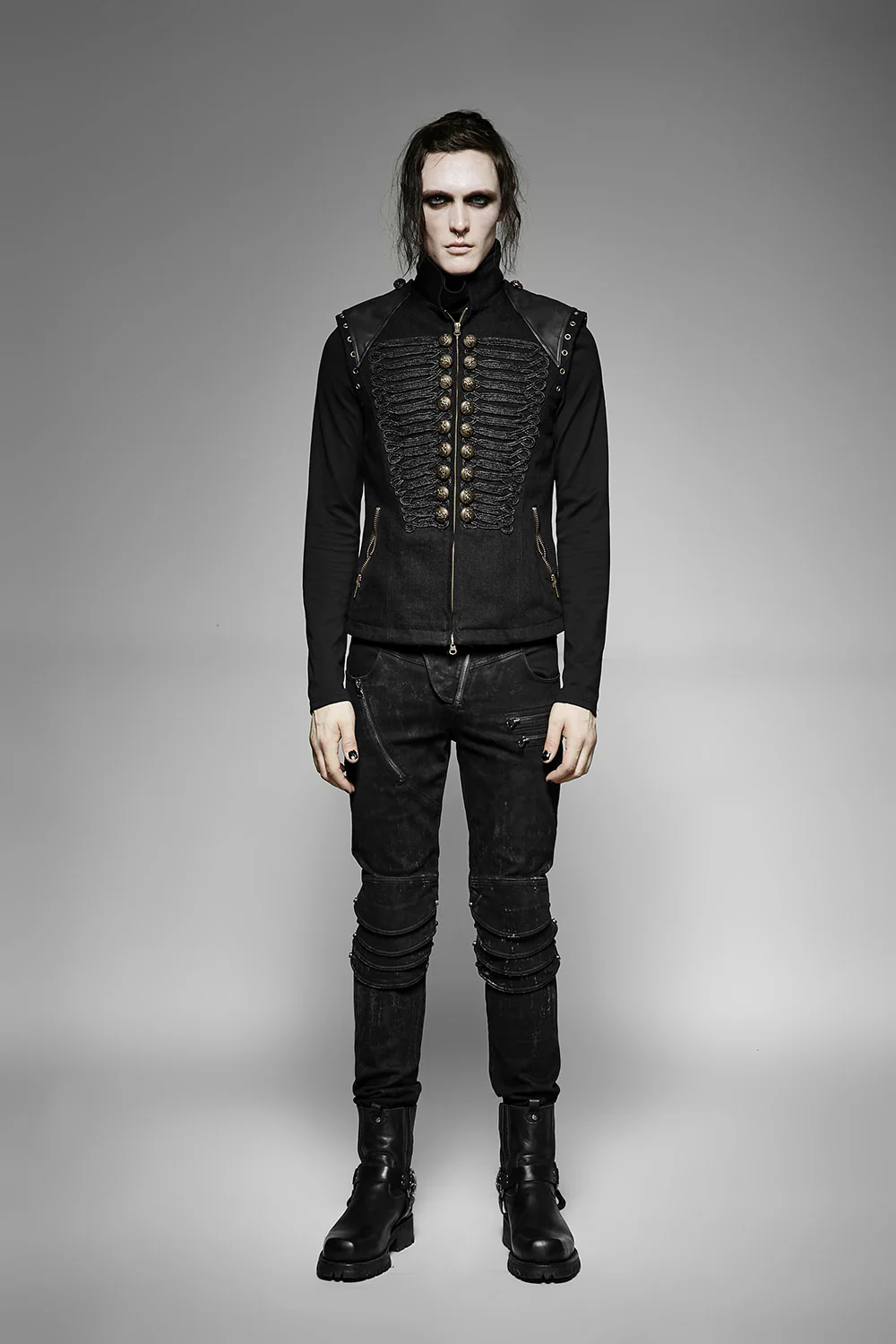 Grave March Black Cotton Vest - Image 3