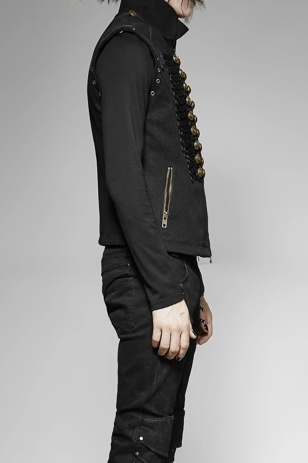 Grave March Black Cotton Vest - Image 4