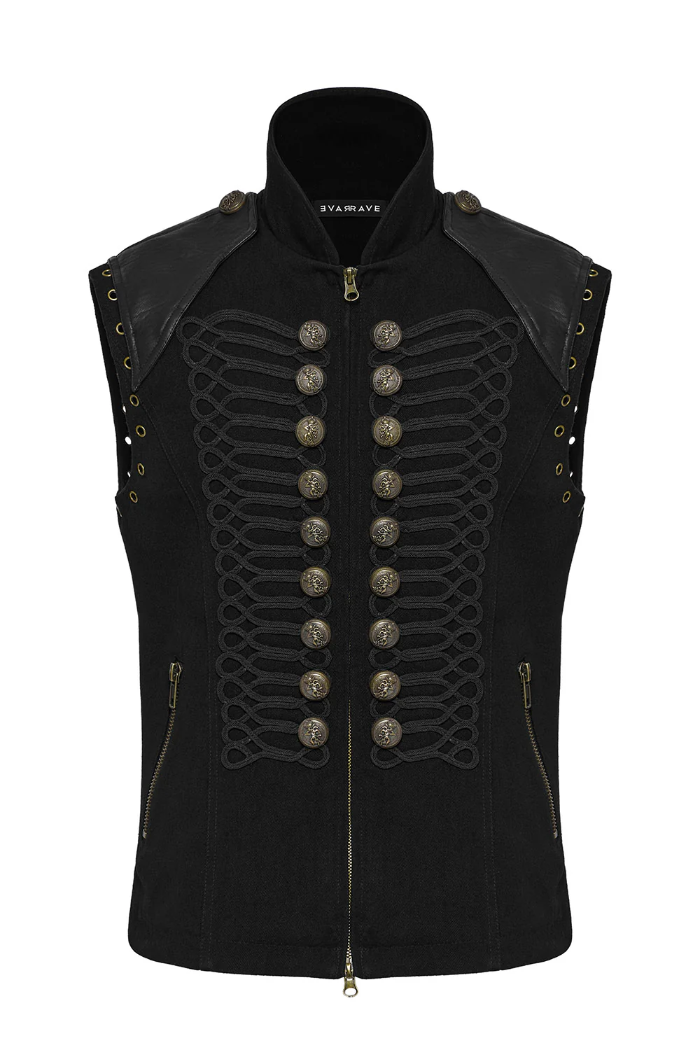 Grave March Black Cotton Vest - Image 6