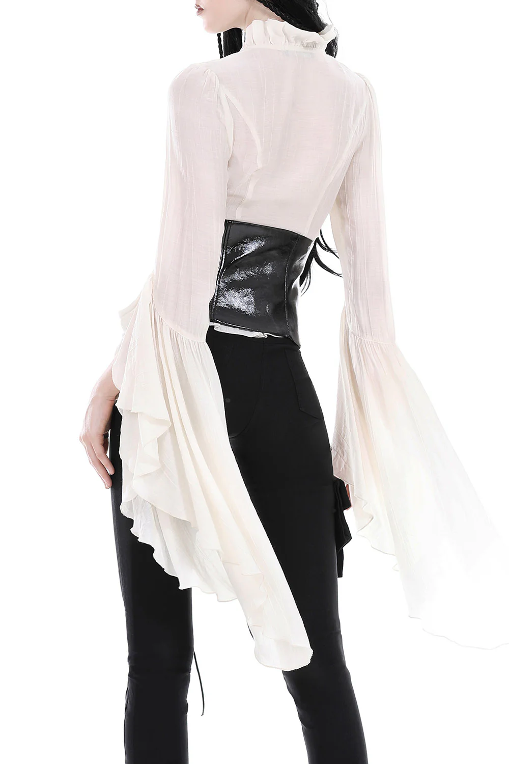 Gravekey Ruffled Flared Sleeve Top - Image 5