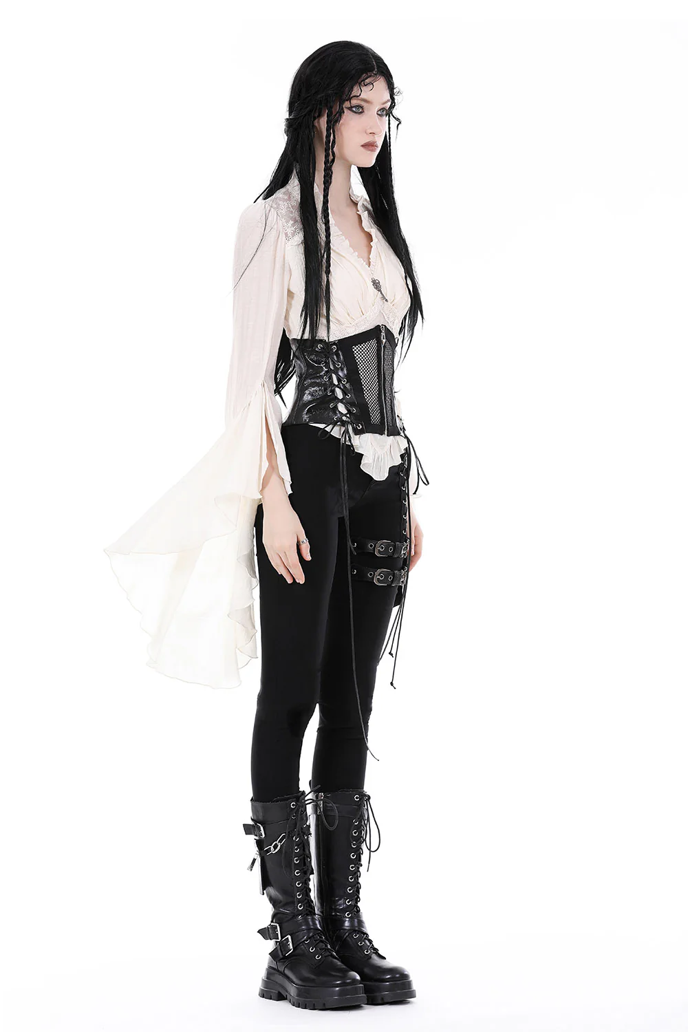 Gravekey Ruffled Flared Sleeve Top - Image 6
