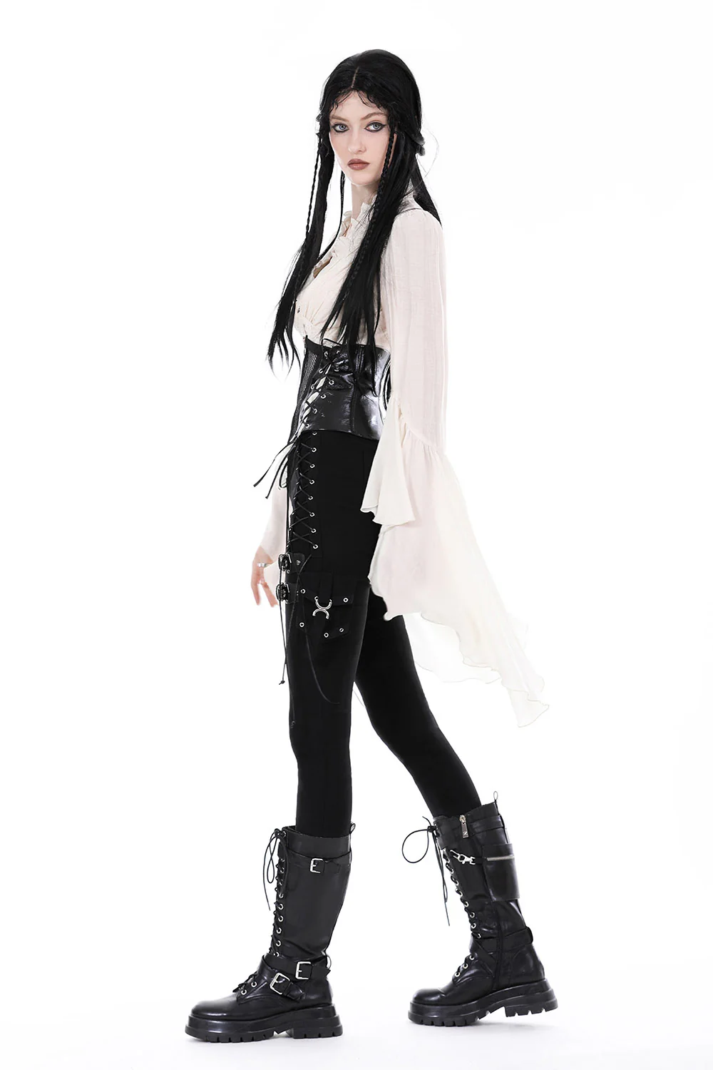 Gravekey Ruffled Flared Sleeve Top - Image 7