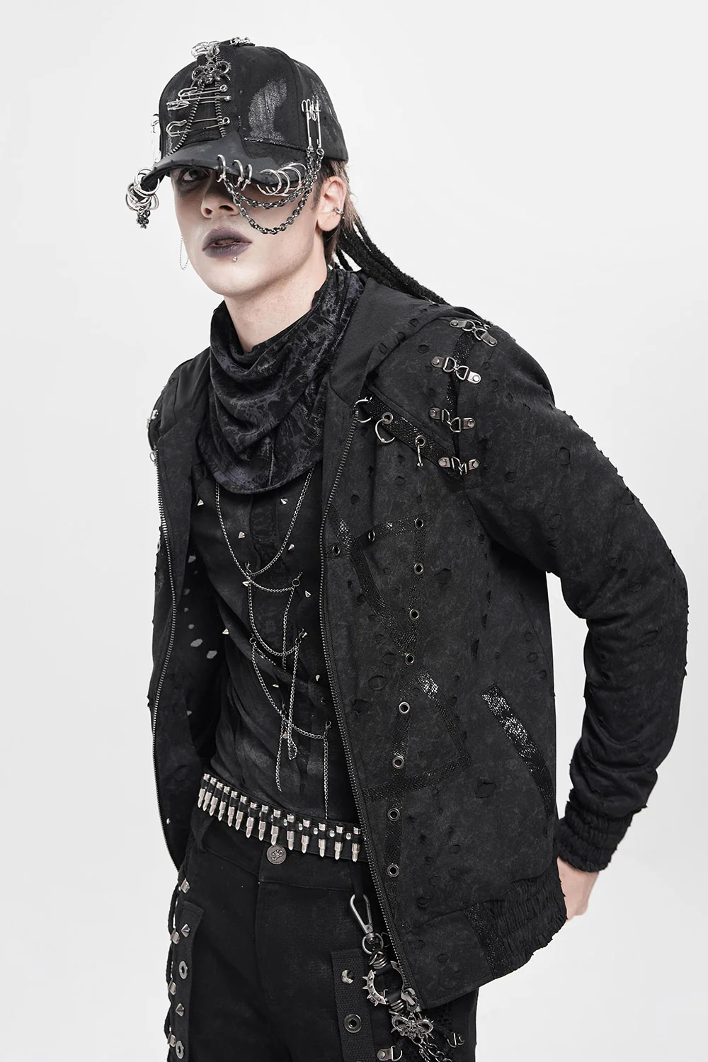 Gravepin Pierced Punk Hat - Image 4