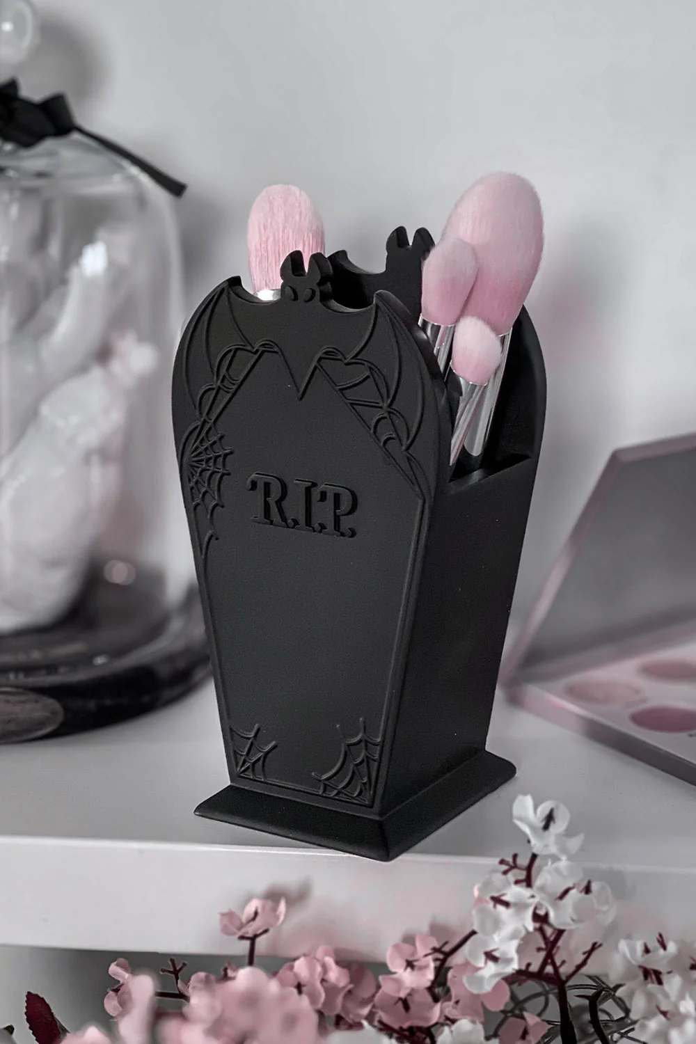 Gravestone Brush Holder