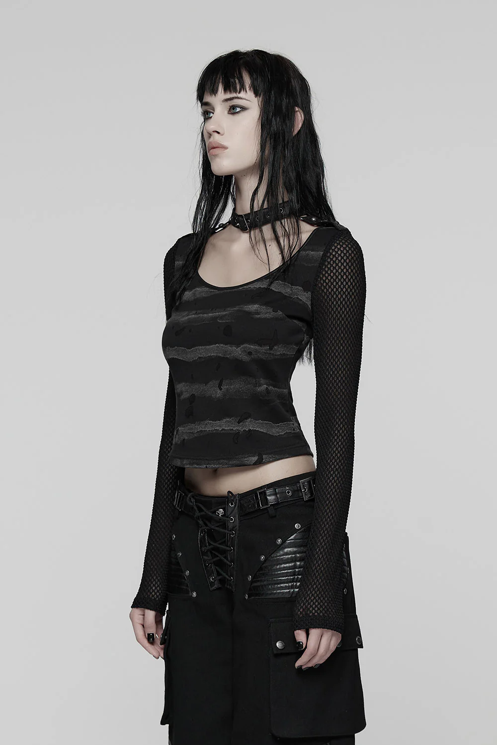 Gravestone Choker Top [Black/Grey] - Image 2