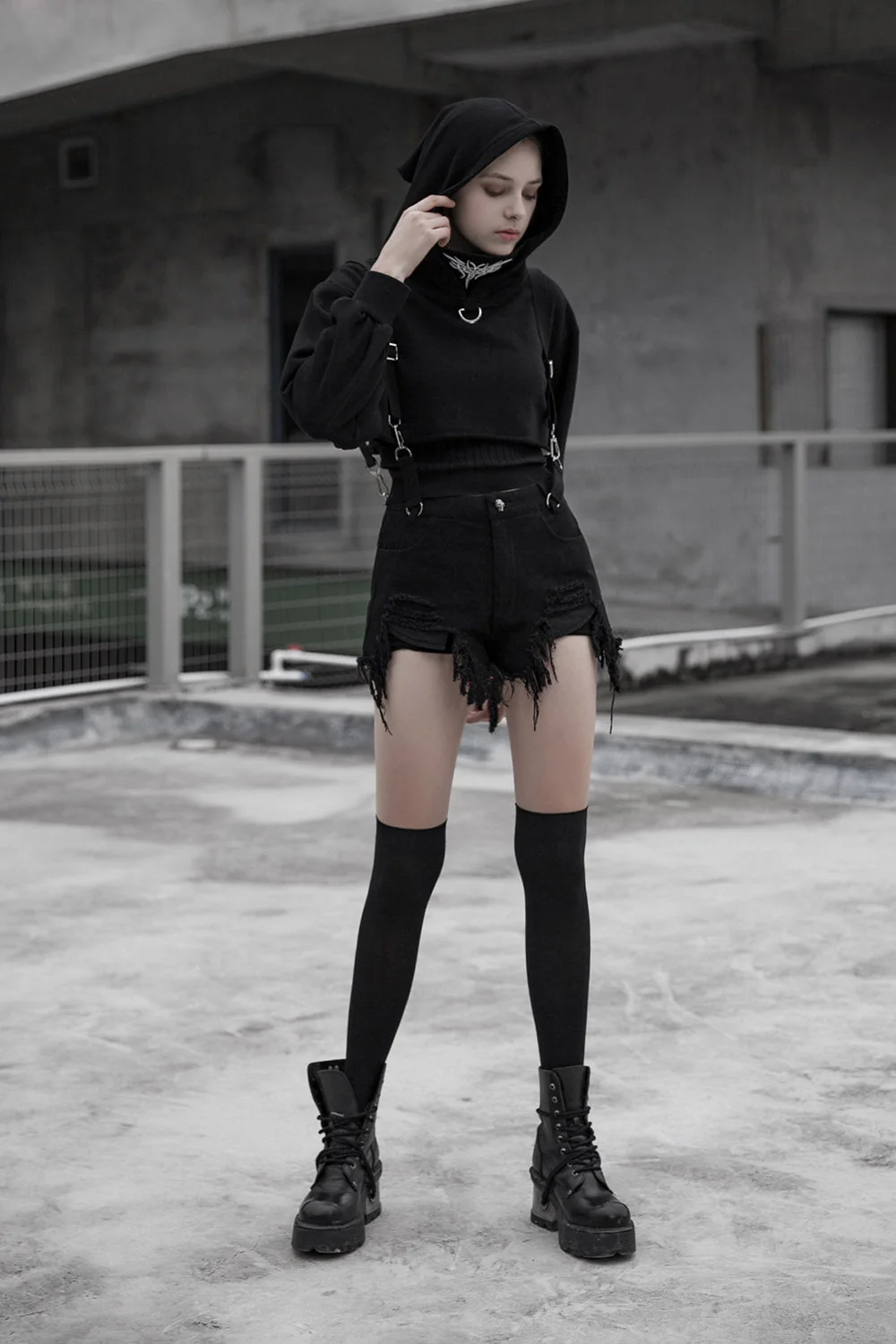 Graveyard Gates Suspender Shorts - Image 3