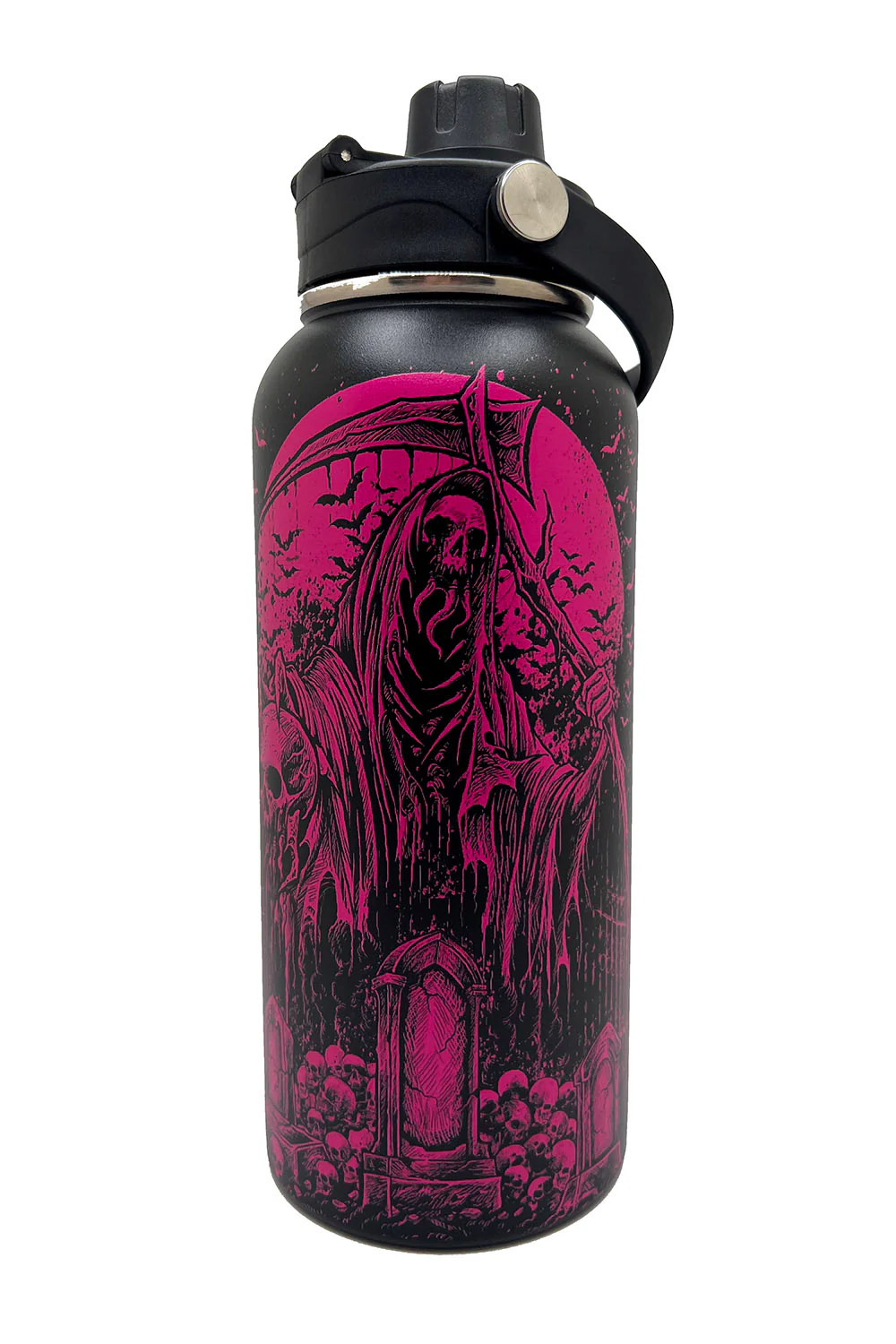 Graveyard Grim Reaper 32 Oz Water Bottle - Image 5