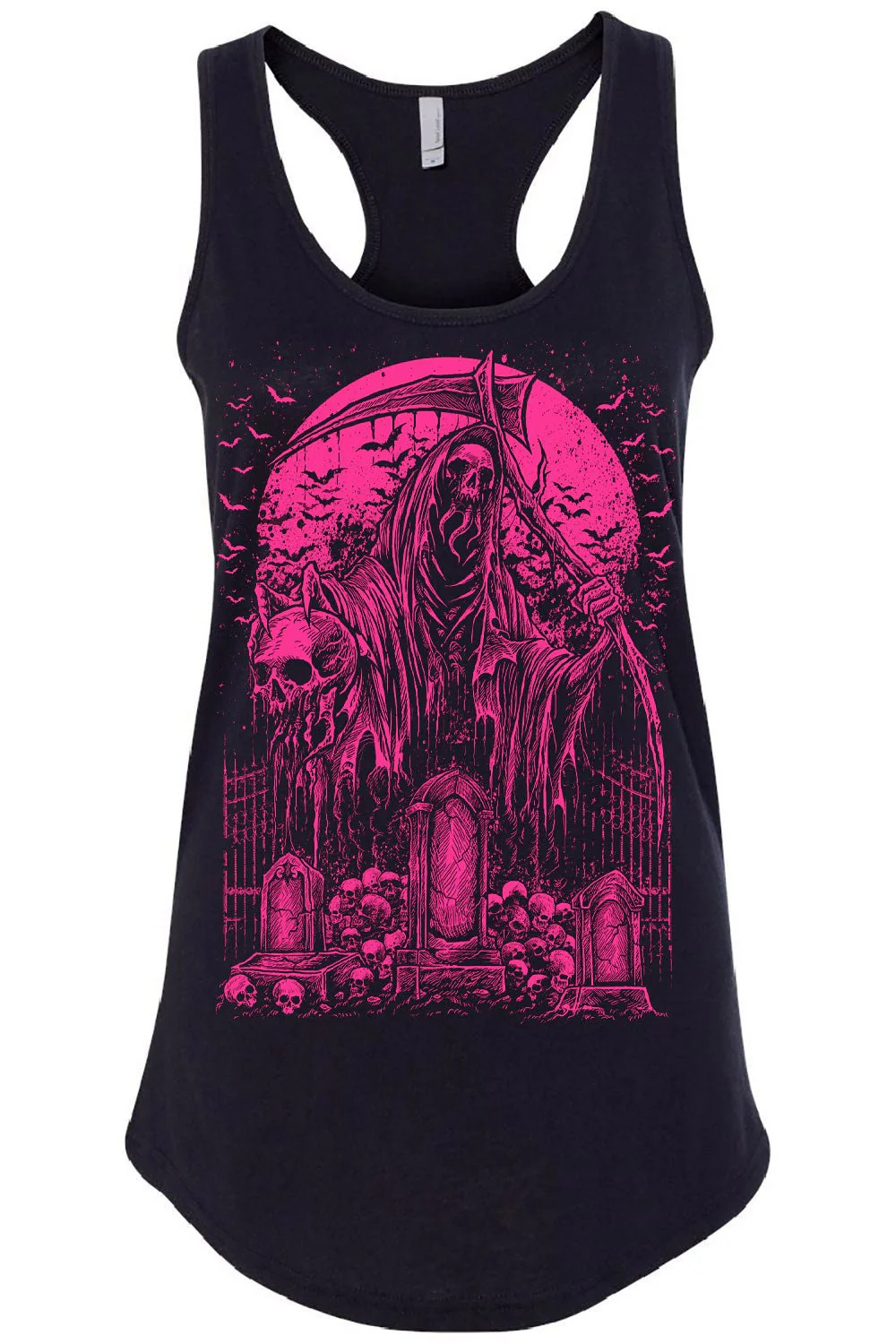 Graveyard Grim Reaper T-shirt [PINK] - Image 6