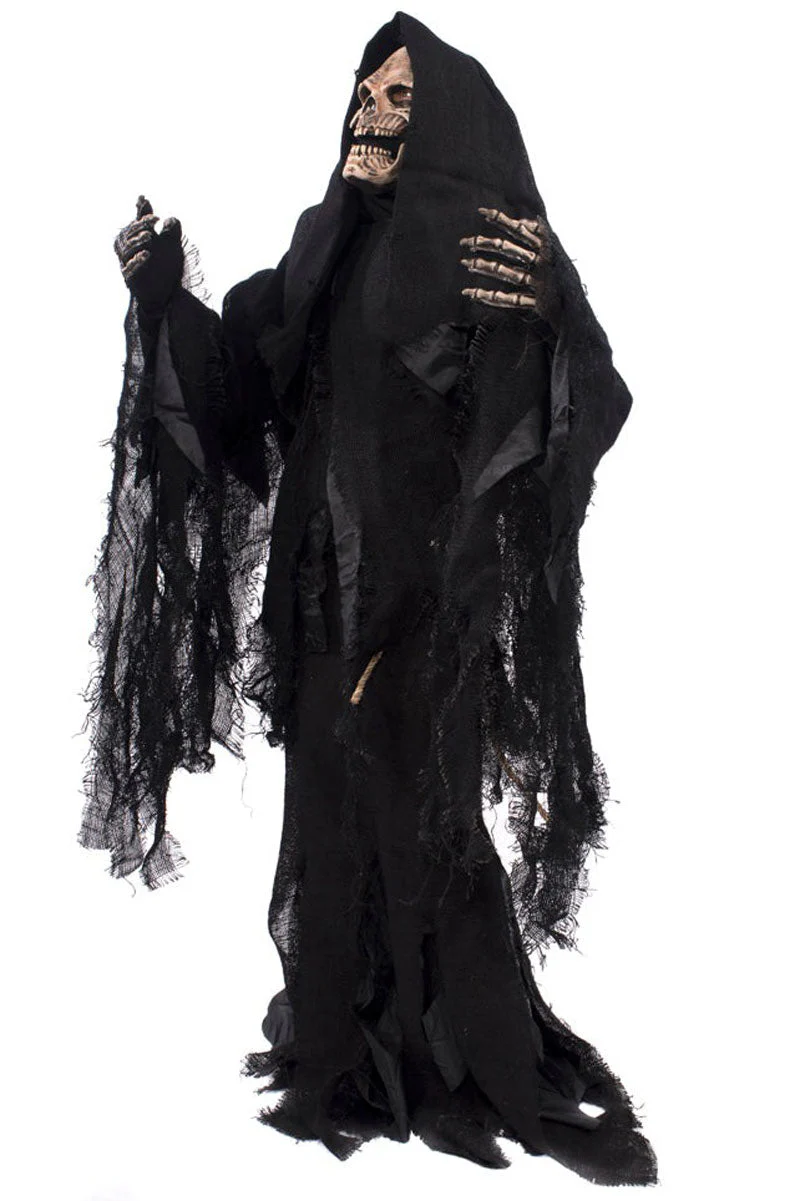 Grim Reaper Kit - Mask w/ Moving Head, Hands, Full Gown - Image 4