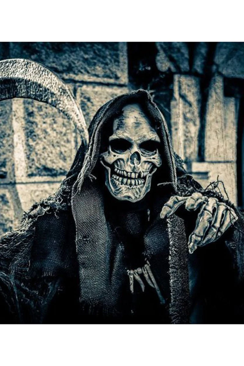 Grim Reaper Kit - Mask w/ Moving Head, Hands, Full Gown - Image 8