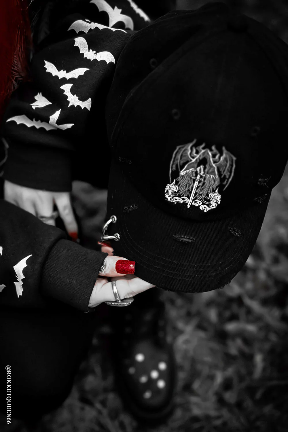 Angel of Death Pierced Baseball Cap - Image 10