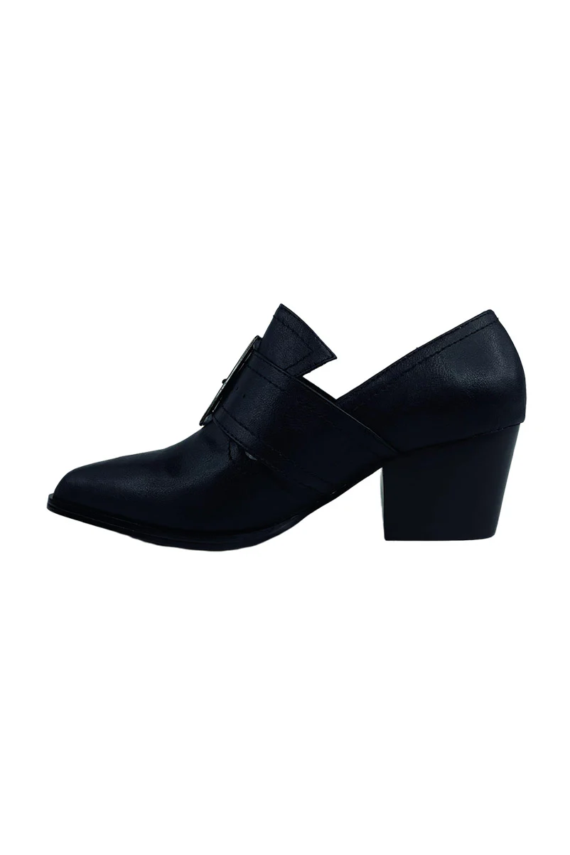 GRIMM Witch Heels [Matte Black/Brass Buckle] - Image 4