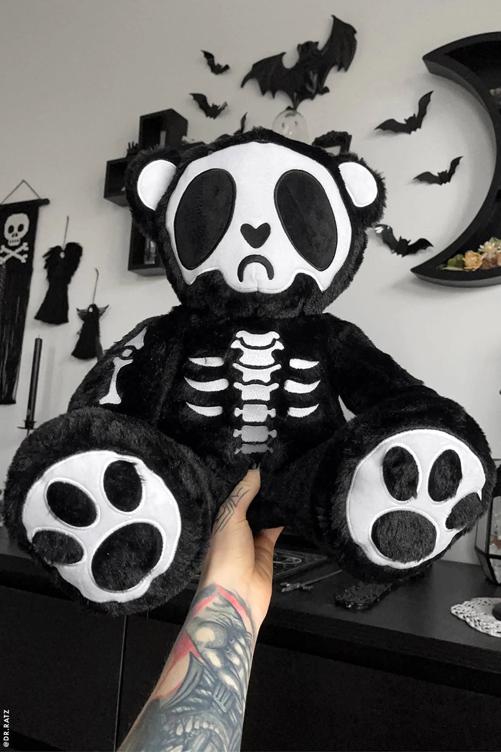 Grumpy Bones Bear Plush Toy - Image 2