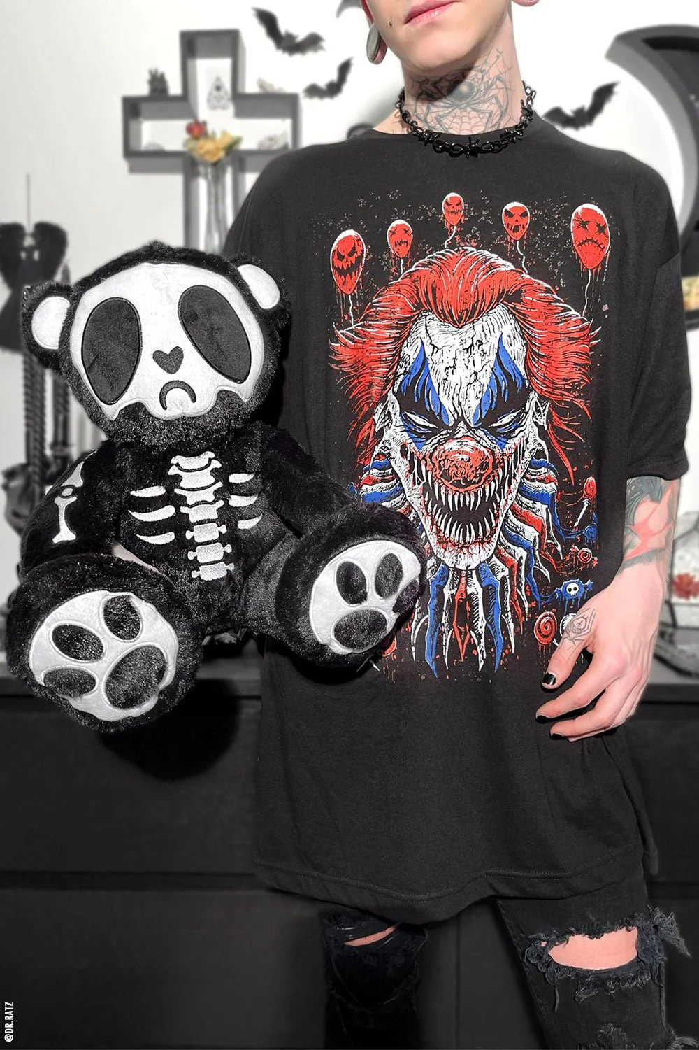Grumpy Bones Bear Plush Toy - Image 3