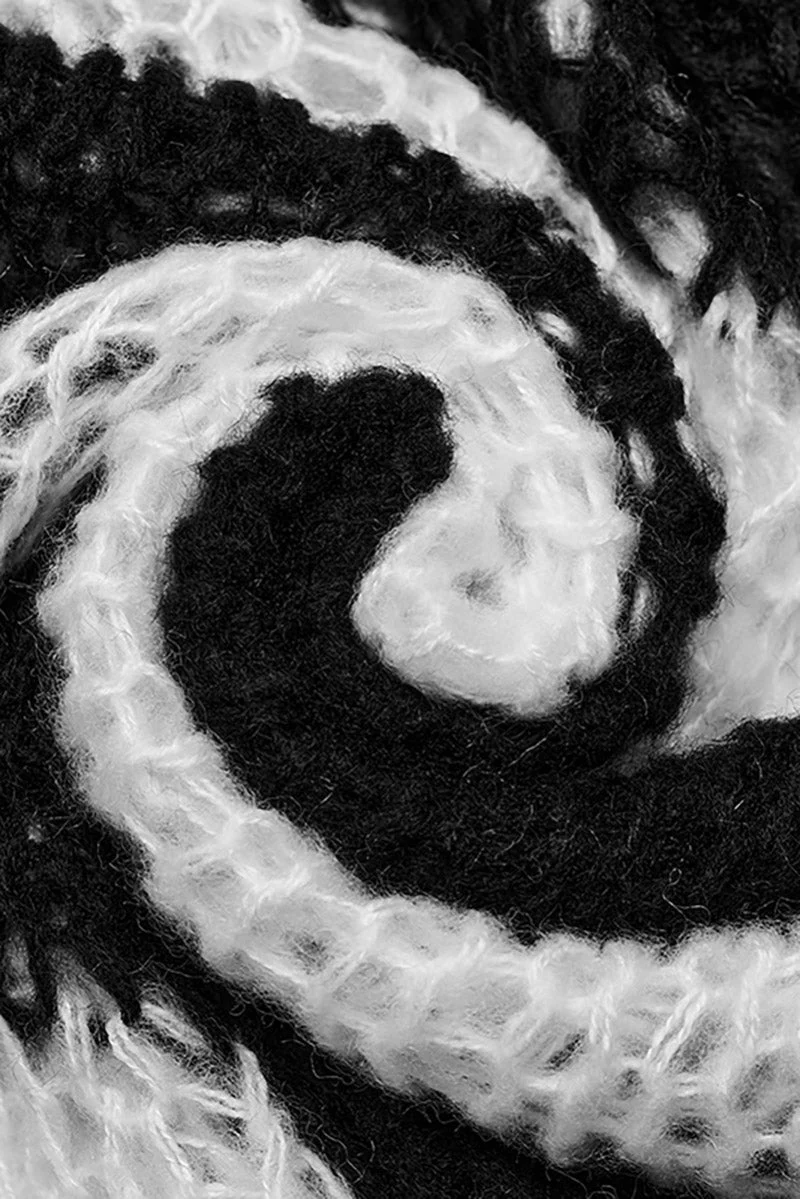Grunge Gloom Striped Sweater [BLACK/WHITE] - Image 5