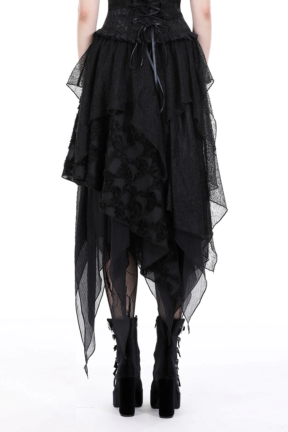Gypsy Witch Tattered Patchwork Skirt - Image 4