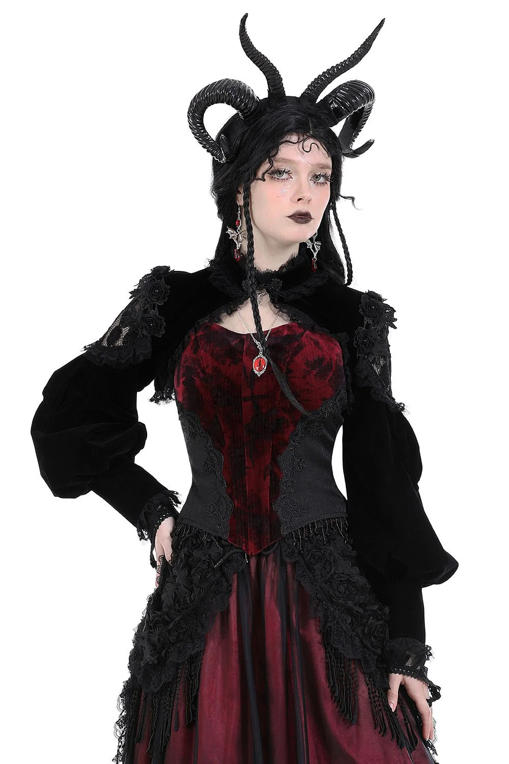 Hallowed Ground Gothic Bolero with Gloves - Image 3